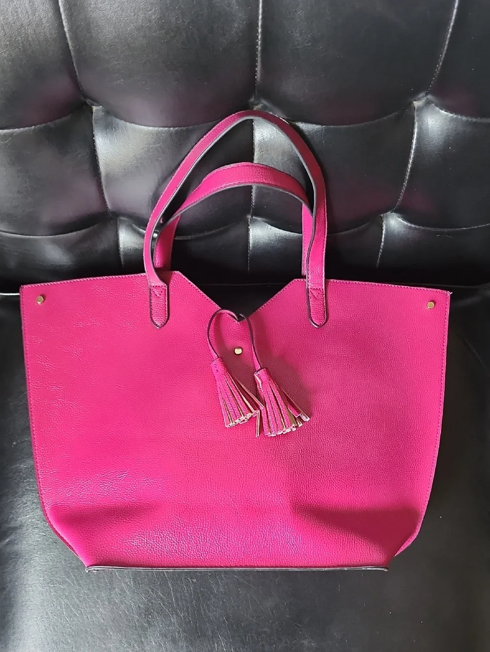 Nieman Marcus Large Pink Tote Purse Bag - Picture 2 of 8